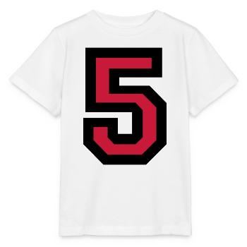 Numéro cinq - le numéro 5 - T-shirt bio MINI CREATOR Stanley/Stella Enfant - blanc - Devant - Maike (125cm)