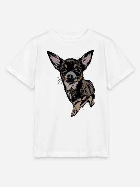 Chihuahua-Illustration auf Textil - Stanley/Stella Kinder T-Shirt MINI CREATOR - Weiß