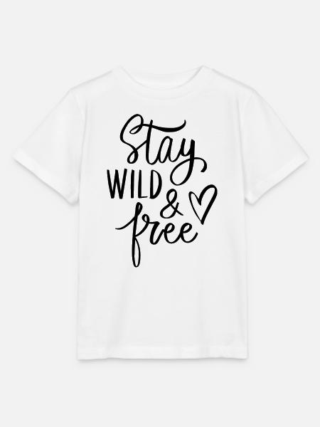 STAY WILD & FREE - Stanley/Stella Kinder T-Shirt MINI CREATOR - Weiß