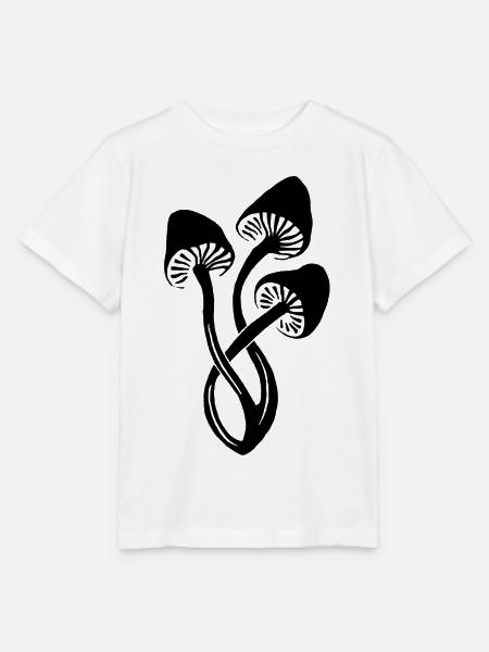 Trio mit schwarzen Pilzen - Stanley/Stella Kinder T-Shirt MINI CREATOR - Weiß