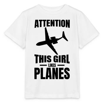 Aircraft observer - Stanley/Stella MINI CREATOR Kids’ T-Shirt - white - Front - Maike (125cm)