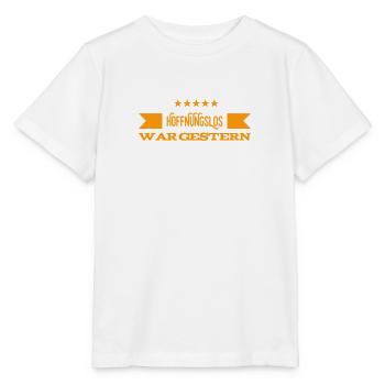 ab jetzt bin ich Optimist - Stanley/Stella Kinder T-Shirt MINI CREATOR  - Weiß - Vorne - Maike (125cm)