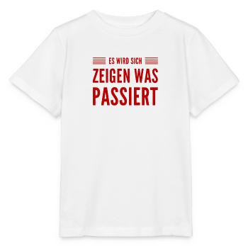 es wird sich zeigen was passiert - Stanley/Stella Kinder T-Shirt MINI CREATOR  - Weiß - Vorne - Maike (125cm)