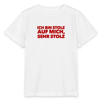 voller Zufriedenheit - Stanley/Stella Kinder T-Shirt MINI CREATOR  - Weiß - Vorne - Maike (125cm)