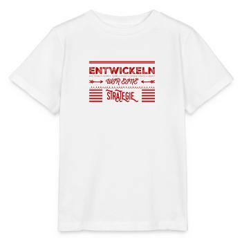 eine Strategie entwickeln - Stanley/Stella Kinder T-Shirt MINI CREATOR  - Weiß - Vorne - Maike (125cm)