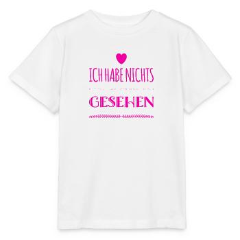 ich habe nichts gesehen - Stanley/Stella Kinder T-Shirt MINI CREATOR  - Weiß - Vorne - Maike (125cm)