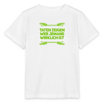 Taten sind wichtig - Stanley/Stella Kinder T-Shirt MINI CREATOR  - Weiß - Vorne - Maike (125cm)