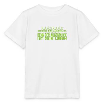 genieße den Moment - Stanley/Stella Kinder T-Shirt MINI CREATOR  - Weiß - Vorne - Maike (125cm)