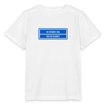 achte auf deinen Glauben - Stanley/Stella Kinder T-Shirt MINI CREATOR  - Weiß - Vorne - Maike (125cm)