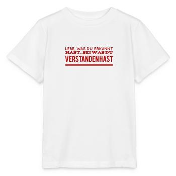hast du es verstanden? - Stanley/Stella Kinder T-Shirt MINI CREATOR  - Weiß - Vorne - Maike (125cm)