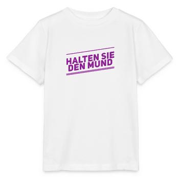 halten Sie den Mund - Stanley/Stella Kinder T-Shirt MINI CREATOR  - Weiß - Vorne - Maike (125cm)