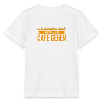 Lust auf einen Kaffee? - Stanley/Stella Kinder T-Shirt MINI CREATOR  - Weiß - Vorne - Maike (125cm)