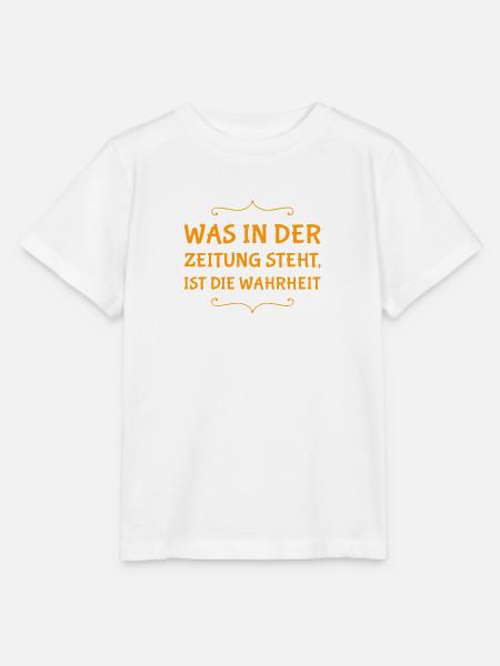 Zeitungen sind super - Stanley/Stella Kinder T-Shirt MINI CREATOR - Weiß