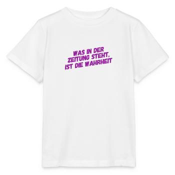 der Zeitung kann man vertrauen - Stanley/Stella Kinder T-Shirt MINI CREATOR  - Weiß - Vorne - Maike (125cm)