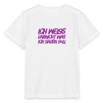 mir fehlen die Worte - Stanley/Stella Kinder T-Shirt MINI CREATOR  - Weiß - Vorne - Maike (125cm)