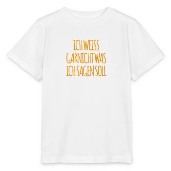 da fehlen einem die Worte - Stanley/Stella Kinder T-Shirt MINI CREATOR  - Weiß - Vorne - Maike (125cm)
