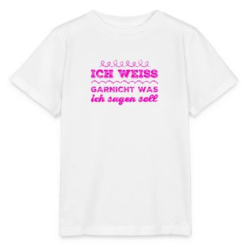 was soll ich dazu sagen - Stanley/Stella Kinder T-Shirt MINI CREATOR  - Weiß - Vorne - Maike (125cm)