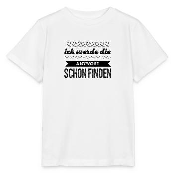 die Antwort finden - Stanley/Stella Kinder T-Shirt MINI CREATOR  - Weiß - Vorne - Maike (125cm)