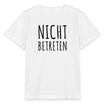 bleib lieber draußen - Stanley/Stella Kinder T-Shirt MINI CREATOR  - Weiß - Vorne - Maike (125cm)