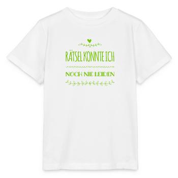 Rätsel konnte ich noch nie leiden - Stanley/Stella Kinder T-Shirt MINI CREATOR  - Weiß - Vorne - Maike (125cm)