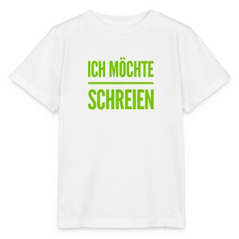 ich habe den Wunsch zu schreien - Stanley/Stella Kinder T-Shirt MINI CREATOR  - Weiß - Vorne - Maike (125cm)
