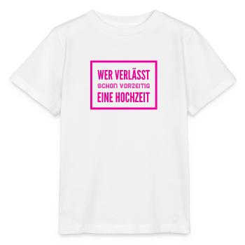 verlasse nie ein Hochzeit - Stanley/Stella Kinder T-Shirt MINI CREATOR  - Weiß - Vorne - Maike (125cm)