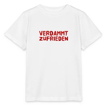 ich lebe ein zufriedenes Leben - Stanley/Stella Kinder T-Shirt MINI CREATOR  - Weiß - Vorne - Maike (125cm)