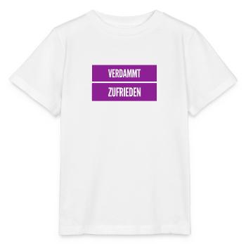 ich führe ein zufriedenes Leben - Stanley/Stella Kinder T-Shirt MINI CREATOR  - Weiß - Vorne - Maike (125cm)