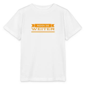 was sie sagen ist spannend - Stanley/Stella Kinder T-Shirt MINI CREATOR  - Weiß - Vorne - Maike (125cm)