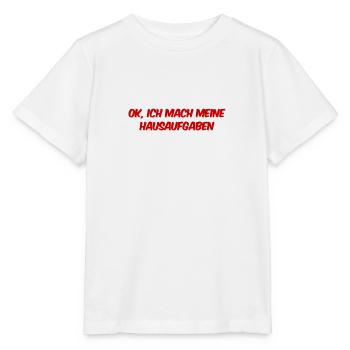 ich mache meine Hausaufgaben - Stanley/Stella Kinder T-Shirt MINI CREATOR  - Weiß - Vorne - Maike (125cm)