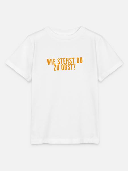 Was denkst du über Obst? - Stanley/Stella Kinder T-Shirt MINI CREATOR - Weiß