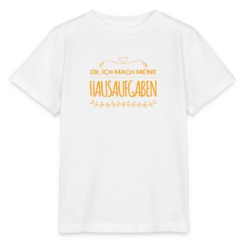 ich kümmere mich um die Hausaufgaben - Stanley/Stella Kinder T-Shirt MINI CREATOR  - Weiß - Vorne - Maike (125cm)