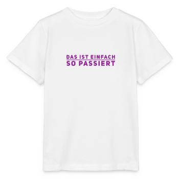 das war nicht mein Plan - Stanley/Stella Kinder T-Shirt MINI CREATOR  - Weiß - Vorne - Maike (125cm)