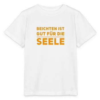 beichten ist gut - Stanley/Stella Kinder T-Shirt MINI CREATOR  - Weiß - Vorne - Maike (125cm)