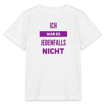 mich trifft keine Schuld - Stanley/Stella Kinder T-Shirt MINI CREATOR  - Weiß - Vorne - Maike (125cm)
