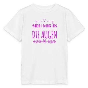 ich steh auf Augenkontakt - Stanley/Stella Kinder T-Shirt MINI CREATOR  - Weiß - Vorne - Maike (125cm)