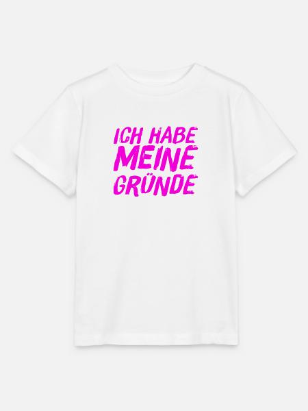 ich habe Gründe - Stanley/Stella Kinder T-Shirt MINI CREATOR - Weiß