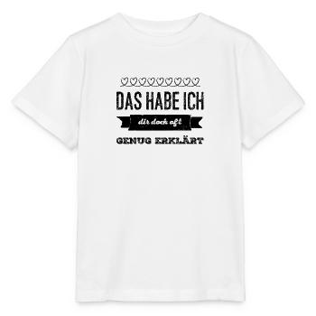 keine Erklärungen mehr - Stanley/Stella Kinder T-Shirt MINI CREATOR  - Weiß - Vorne - Maike (125cm)