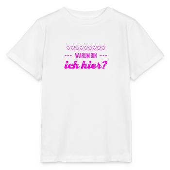 warum bin ich hier? - Stanley/Stella Kinder T-Shirt MINI CREATOR  - Weiß - Vorne - Maike (125cm)