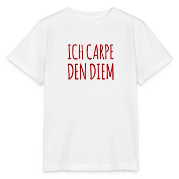 ich carpe den diem - Stanley/Stella Kinder T-Shirt MINI CREATOR  - Weiß - Vorne - Maike (125cm)