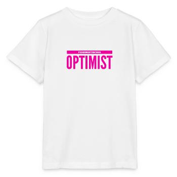 realistischer Optimist - Stanley/Stella Kinder T-Shirt MINI CREATOR  - Weiß - Vorne - Maike (125cm)
