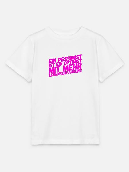 pessimistischer Optimist - Stanley/Stella Kinder T-Shirt MINI CREATOR  - Weiß