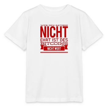 den Satoshi ehren - Stanley/Stella Kinder T-Shirt MINI CREATOR  - Weiß - Vorne - Maike (125cm)