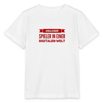 so sieht ein analoger Spieler aus - Stanley/Stella Kinder T-Shirt MINI CREATOR  - Weiß - Vorne - Maike (125cm)