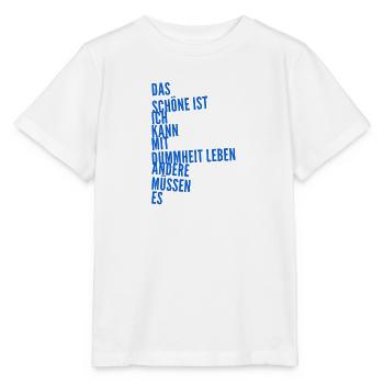 the stupidity of men - Stanley/Stella MINI CREATOR Kids’ T-Shirt - white - Front - Maike (125cm)