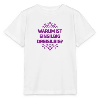 die lieben Silben - Stanley/Stella Kinder T-Shirt MINI CREATOR  - Weiß - Vorne - Maike (125cm)