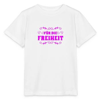 Liberté - T-shirt bio MINI CREATOR Stanley/Stella Enfant - blanc - Devant - Maike (125cm)