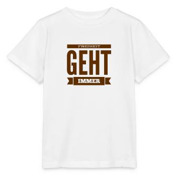 Je suis pour la liberté - T-shirt bio MINI CREATOR Stanley/Stella Enfant - blanc - Devant - Maike (125cm)