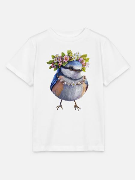 Vogel Blumenkranz - Stanley/Stella Kinder T-Shirt MINI CREATOR - Weiß
