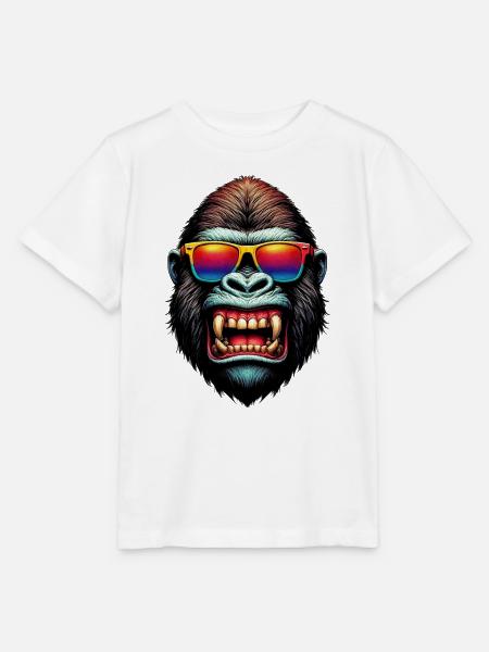 Gorillas mit Sonnenbrille - Stanley/Stella Kinder T-Shirt MINI CREATOR - Weiß